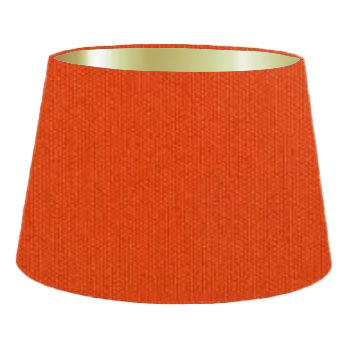 Burnt Orange Cotton French Drum Lampshade