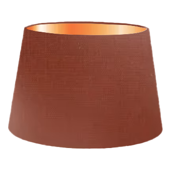 Burnt Orange Silk French Drum Lampshade