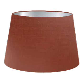 Burnt Orange Silk French Drum Lampshade