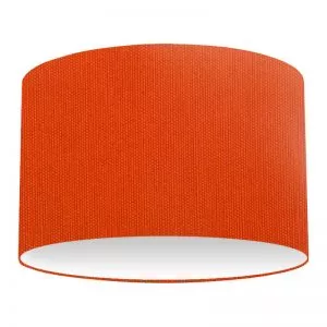 Burnt Orange Cotton Drum Lampshade