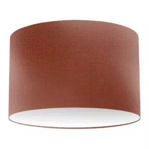 Burnt Orange Silk Drum Lampshade