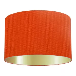 Burnt Orange Cotton Drum Lampshade