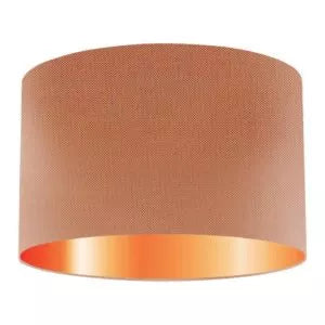 Cantaloupe Silk Drum Lampshade