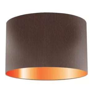 Chocolate Silk Drum Lampshade