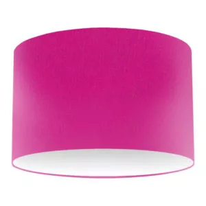 Cerise Silk Drum Lampshade