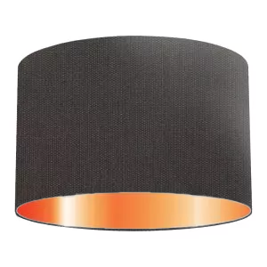 Charcoal Cotton Drum Lampshade