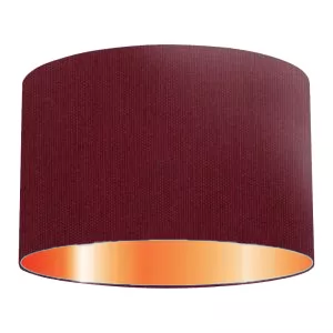 Claret Cotton Drum Lampshade