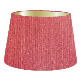 Coral Red Cotton French Drum Lampshade