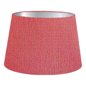 Coral Red Cotton French Drum Lampshade