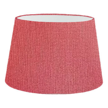 Coral Red Cotton French Drum Lampshade