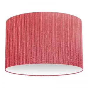 Coral Red Cotton Drum Lampshade