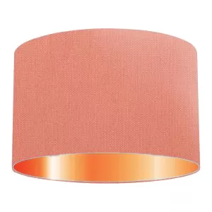 Coral Cotton Drum Lampshade