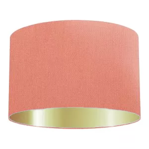 Coral Cotton Drum Lampshade