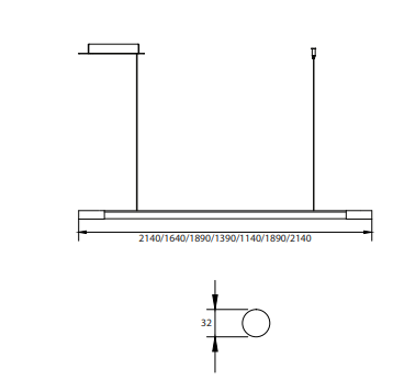 Cosima Horizontal Linear Suspension
