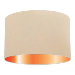 Cream Cotton Drum Lampshade