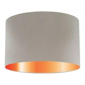 Dove Grey Silk Drum Lampshade