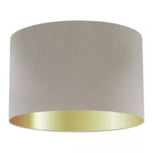 Dove Grey Silk Drum Lampshade