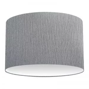 Dark Blue Grey Cotton Drum Lampshade