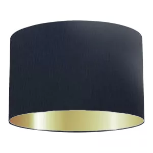 Dark Blue Cotton Drum Lampshade