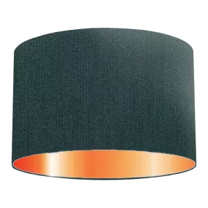 Dark Green Cotton Drum Lampshade