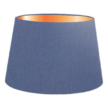 Deep Blue Cotton French Drum Lampshade