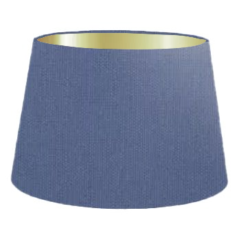 Deep Blue Cotton French Drum Lampshade