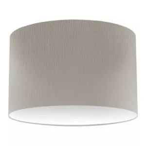 Dove Grey Silk Drum Lampshade