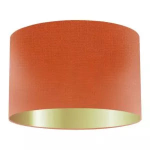 Flame Silk Drum Lampshade