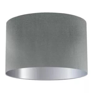 Graphite Silk Drum Lampshade