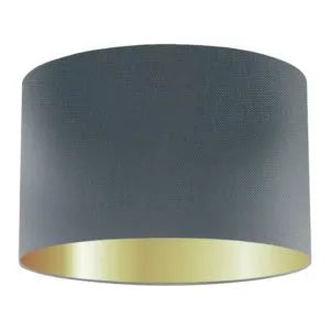 Gunmetal Silk Drum Lampshade