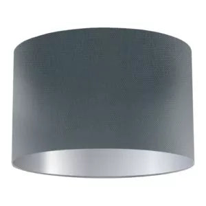 Gunmetal Silk Drum Lampshade