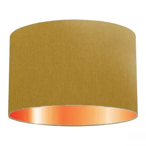 Gold Cotton Drum Lampshade