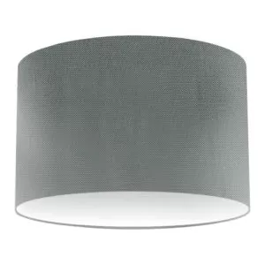 Graphite Silk Drum Lampshade