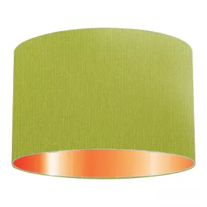 Green Cotton Drum Lampshade