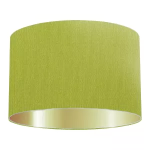 Green Cotton Drum Lampshade