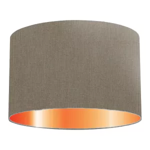 Grey Cotton Drum Lampshade