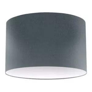 Gunmetal Silk Drum Lampshade