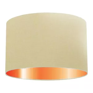 Honey Cotton Drum Lampshade