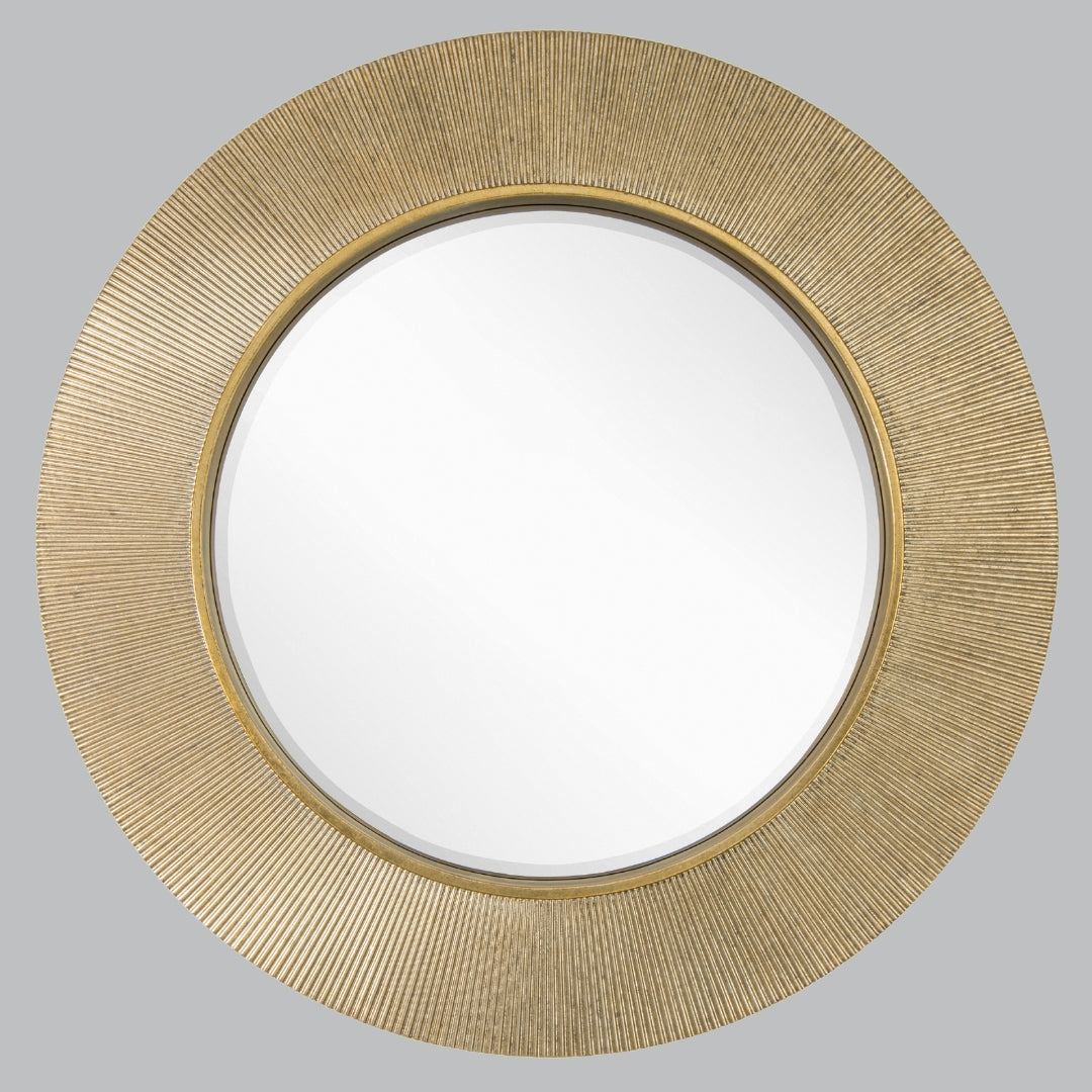 Jade Gold Round Wall Mirror