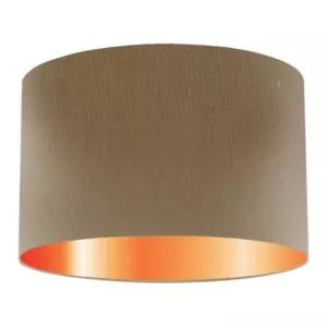 Khaki Silk Drum Lampshade