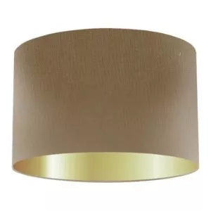 Khaki Silk Drum Lampshade