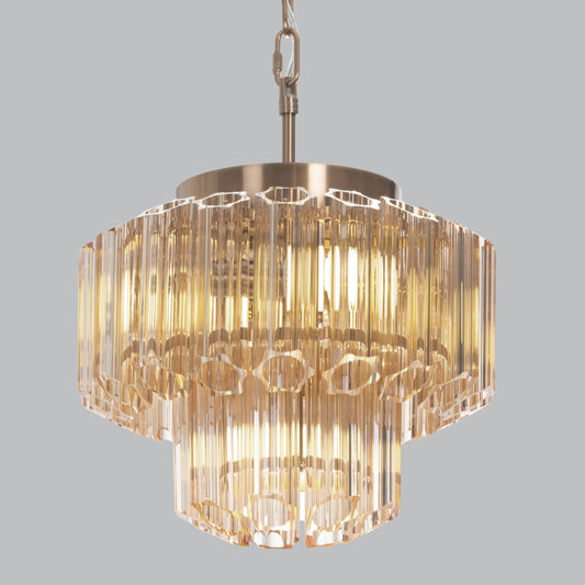 Keira Antique Brass 34cm Chandelier