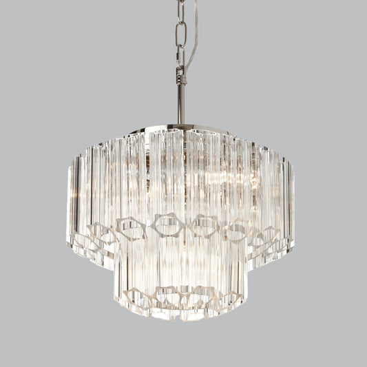 Keira Polished Nickel 34cm Chandelier