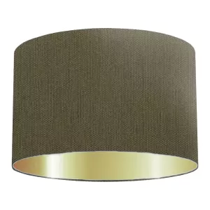 Khaki Cotton Drum Lampshade