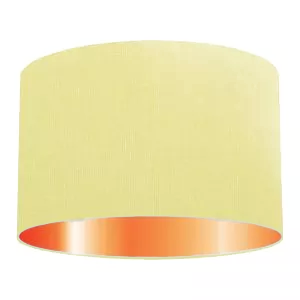 Lemon Cotton Drum Lampshade