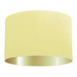 Lemon Cotton Drum Lampshade