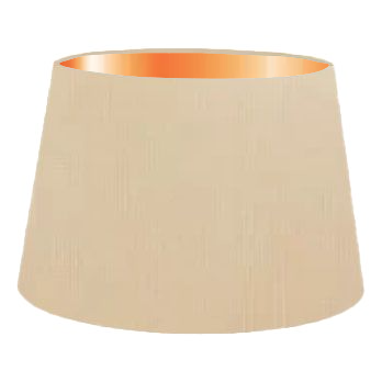 Light Salmon Cotton French Drum Lampshade