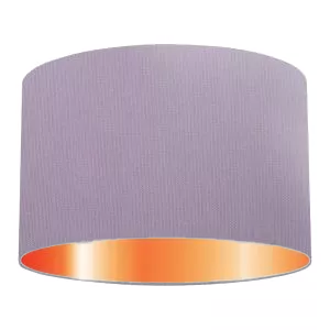 Lilac Cotton Drum Lampshade