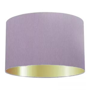 Lilac Cotton Drum Lampshade