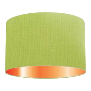 Lime Cotton Drum Lampshade